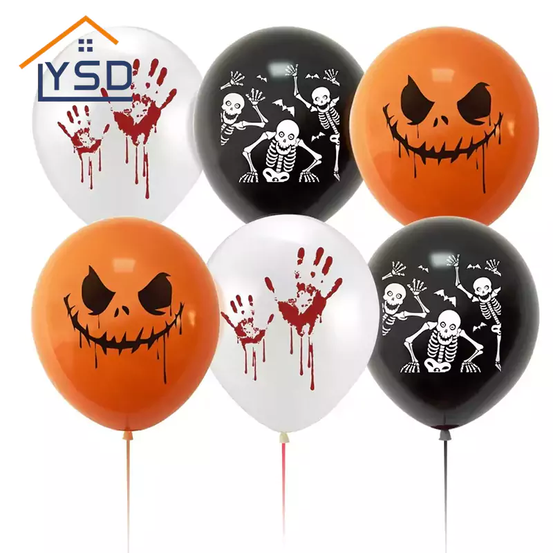 Halloween trykte latexballoner