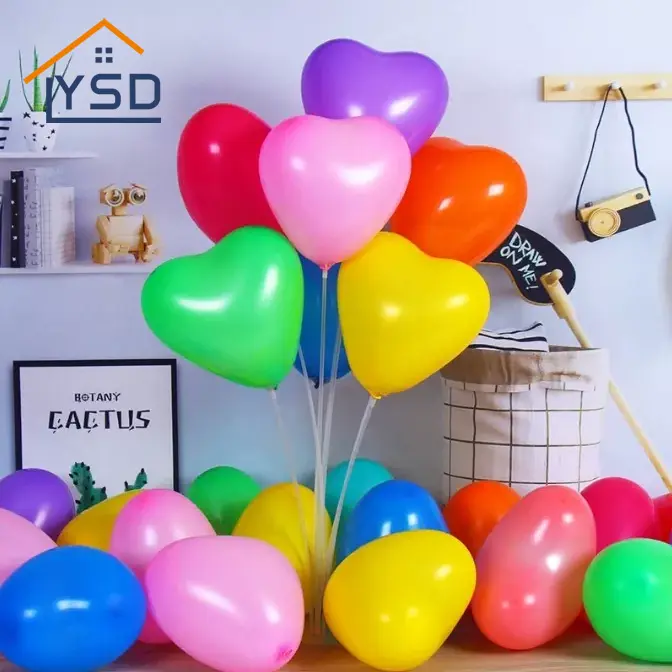 Matte hjerte latex ballon