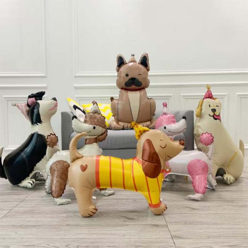 Stående hvalpe aluminiumsfoliebolde